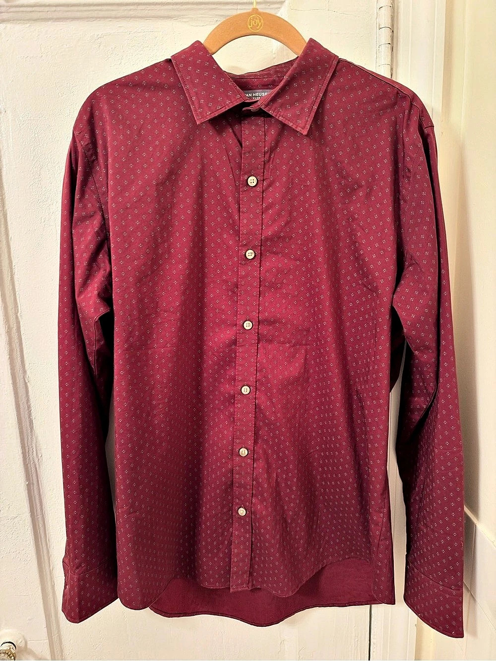 Van Heusen Men's Patterned Dress Shirt Large